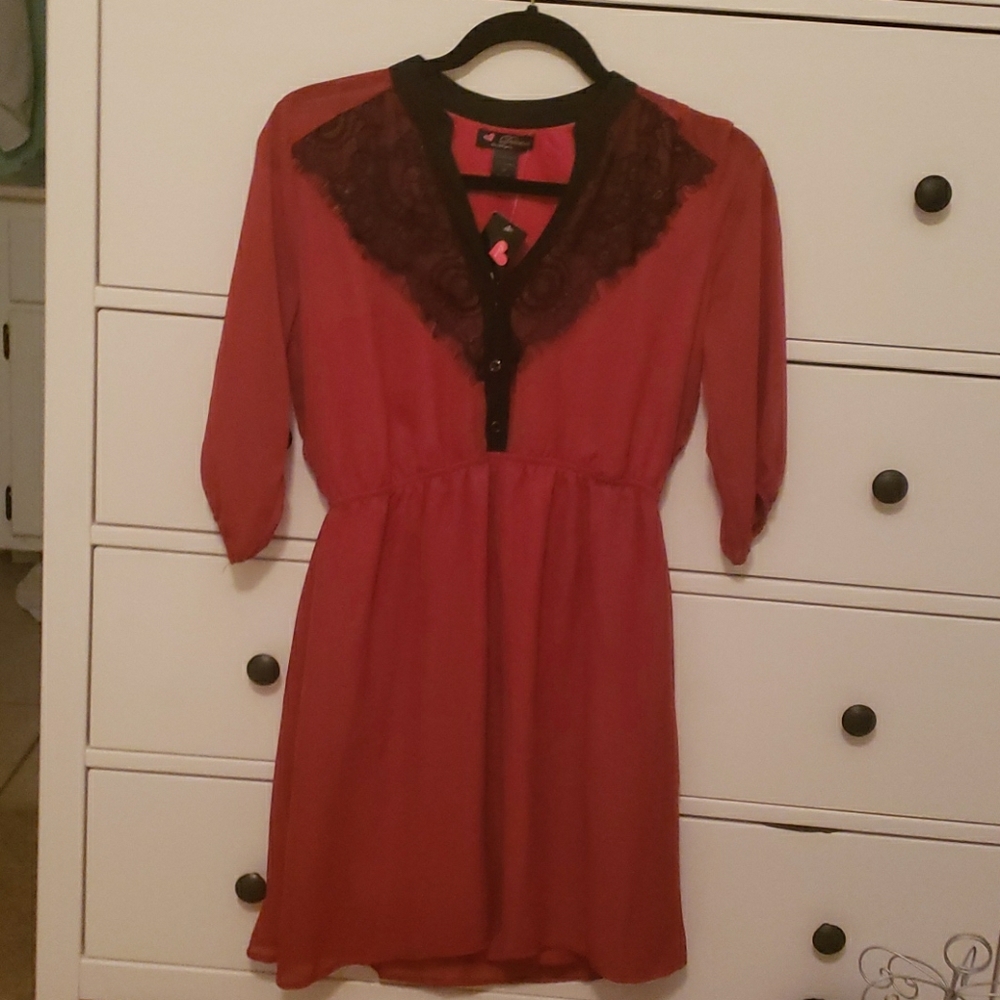 NWT rust orange 3/4 sleeve dress